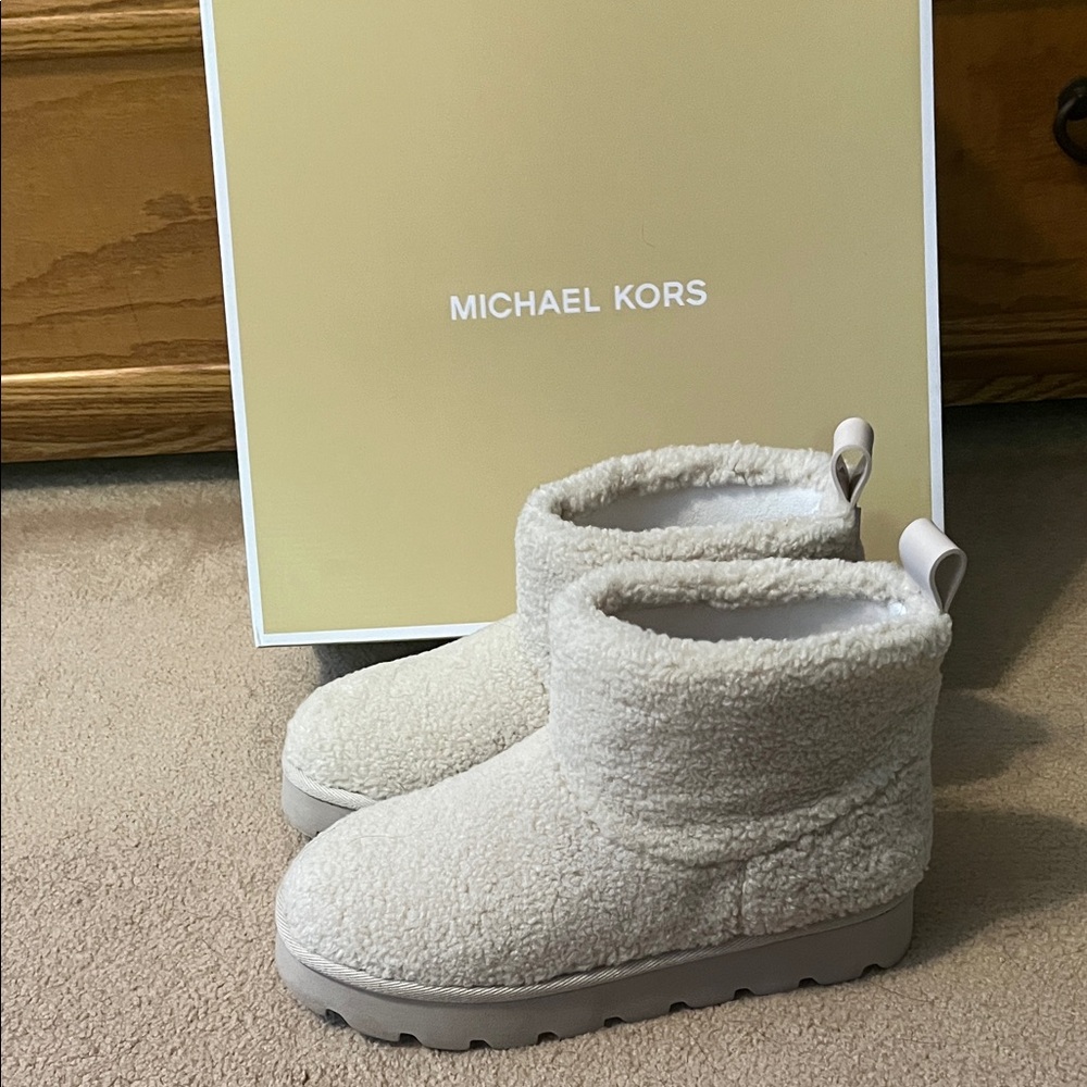 Michael Kors Off-White Shearling Boots